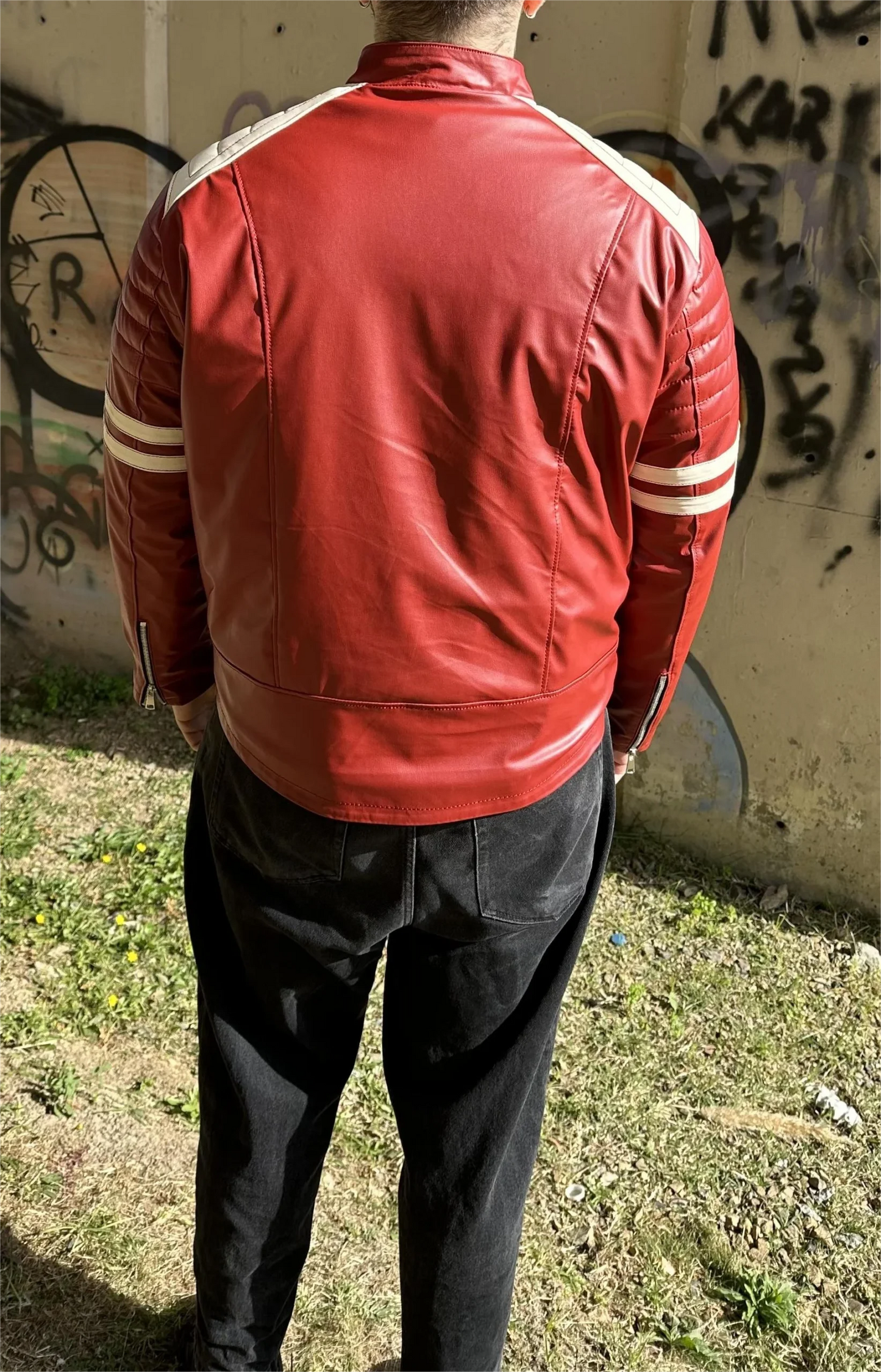Ceket - Kırmızı Beyaz